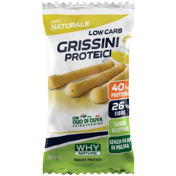 LOW CARB GRISSINI PROTEICI 30 GR why nature