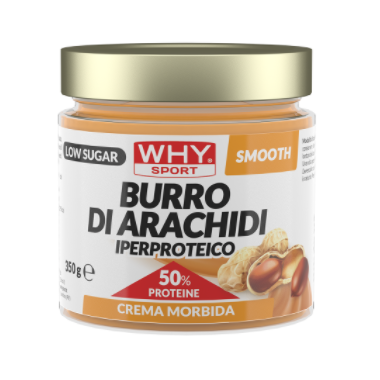 BURRO DI ARACHIDI IPERPROTEICO LISCIO 50% PROTEINE (350g)